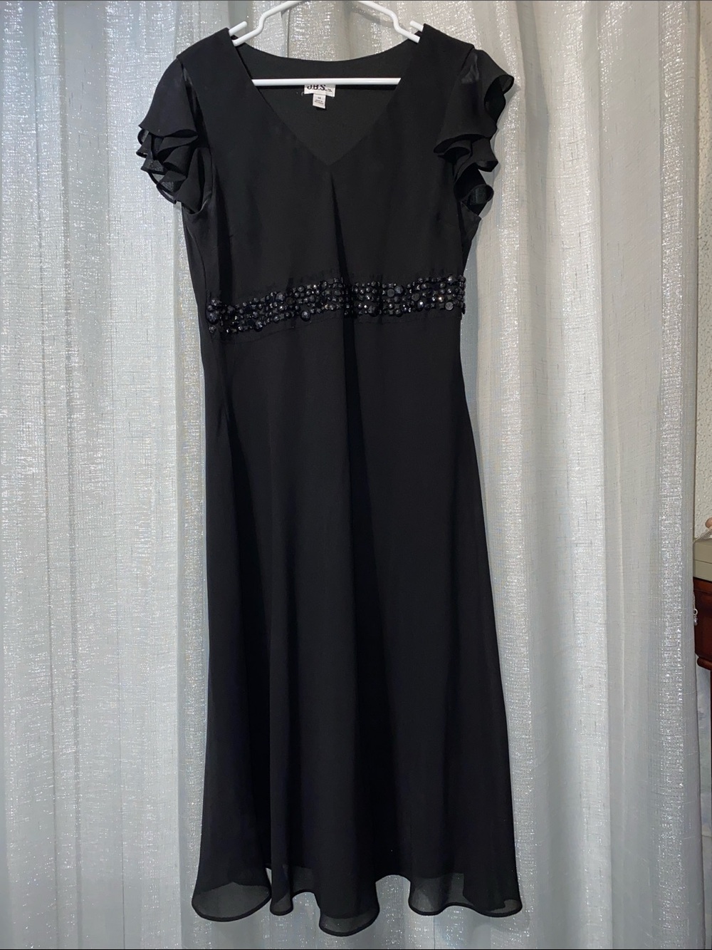 J.B.S. Black Embellished Midi Dress